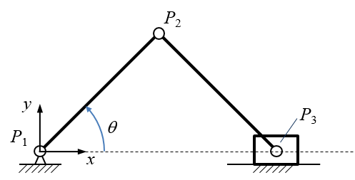 Planar slider-crank mechanism image
